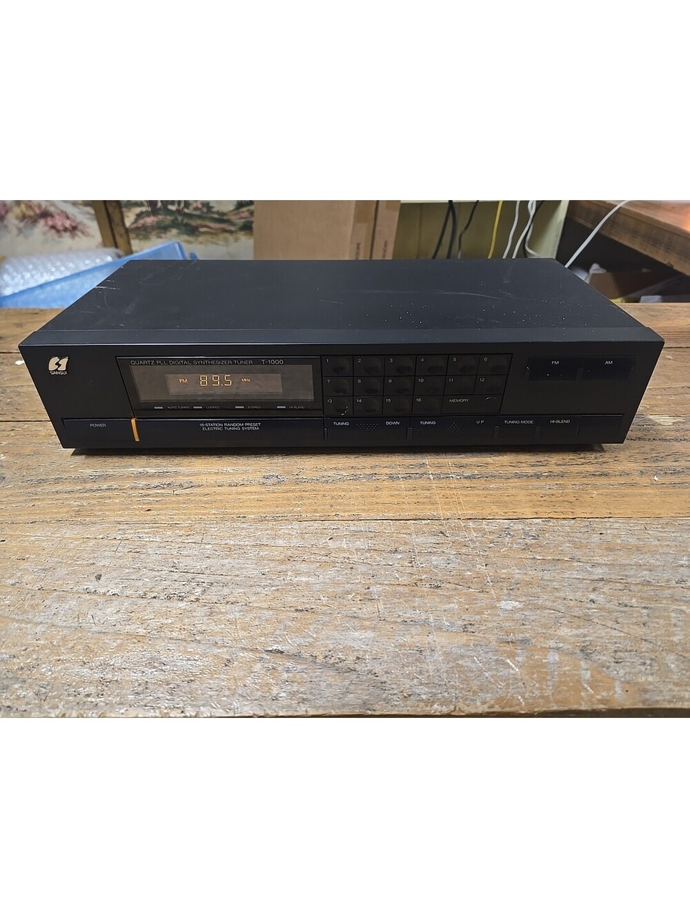Sansui T-1000 Quartz PLL AM/FM Stereo Digital Synthesizer Tuner Tested Japan